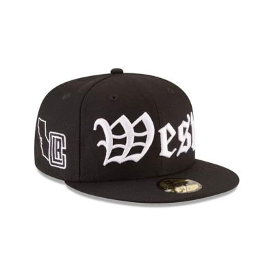 Los Angeles Clippers Gorra | New Era NBA League Script 59fifty Fitted Cap Mexico - Negros